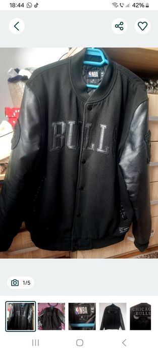 Jachetă Chicago Bulls stil universitar