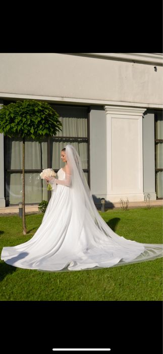 Rochie de mireasa 3 in 1 cu perle, creatie proprie, facuta la comanda