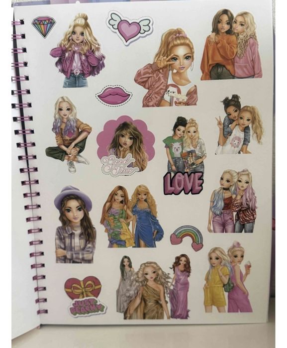 Разукрашки в виде блокнота с наклейками