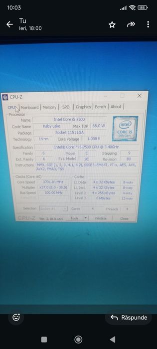 Placa de baza gigabyte h110 D3A Procesor I5 7500