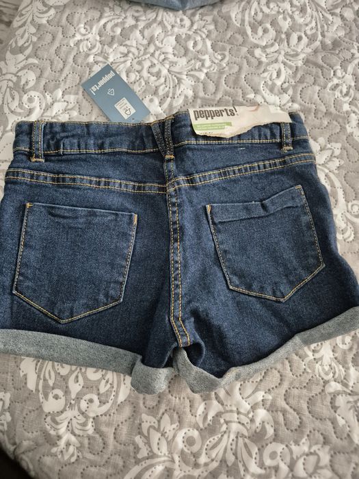 Pantaloni scurți jeans blugi fete masura 134 Pepperts Lidl