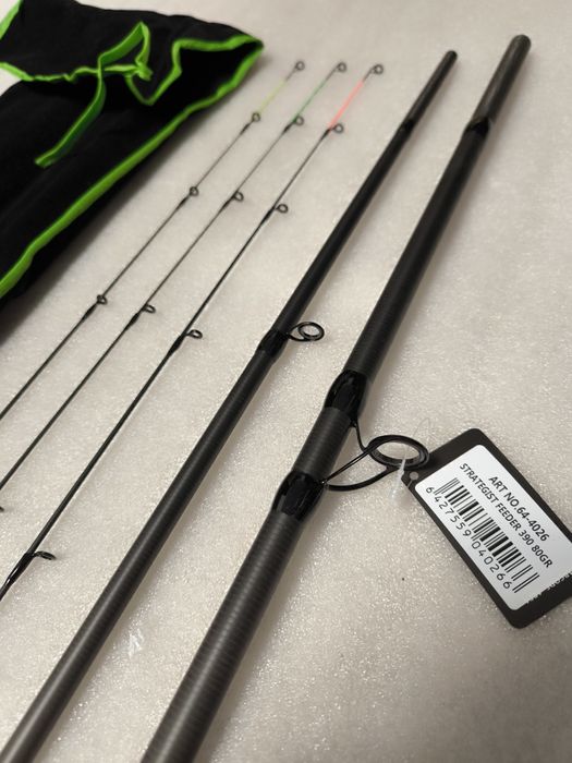 SET 2 Lansete Feeder FL Strategist Lake Feeder 3.90m, 80g, 3+3seg