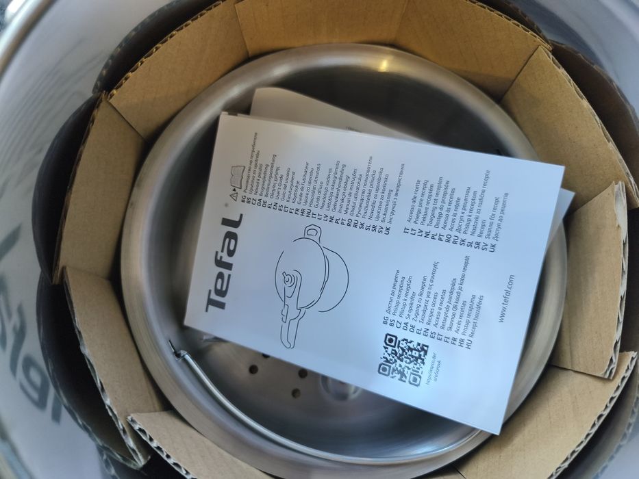 Oală sub presiune Tefal Secure Click 6L cu accesoriu pentru gătire la aburi nouă în cutie
