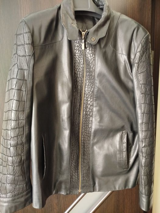 Кожаная мужская куртка.