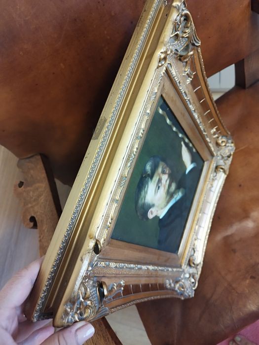 Страхотна картина портрет масло 19век