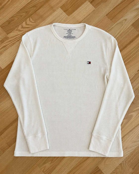 Bluză Tommy Hilfiger bărbați, albă, bumbac, Mărimea XL