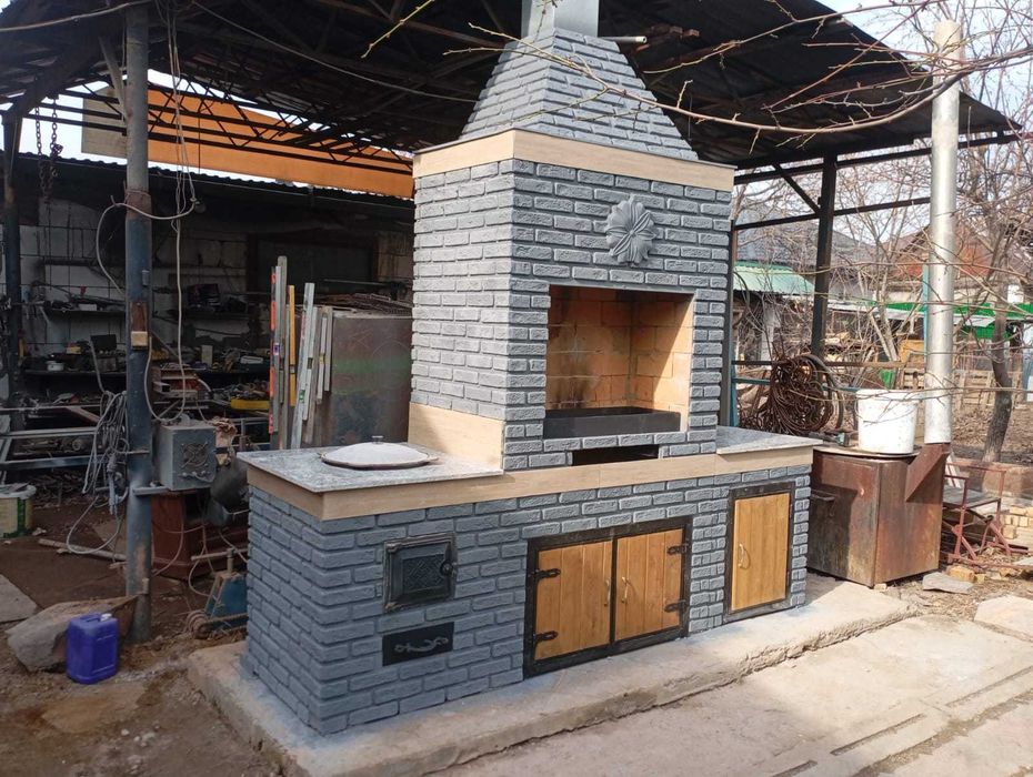 Готовая зона барбекю (казан,мангал). Все под ключ. Установка за 1 день