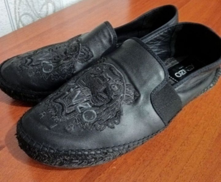 Оригинальные кожаные эспадрильи KENZO