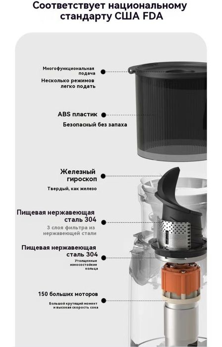 Соковыжималка шнековая MOKKON M6