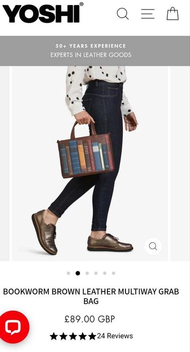 Луксозна дамска кожена чанта Йоши