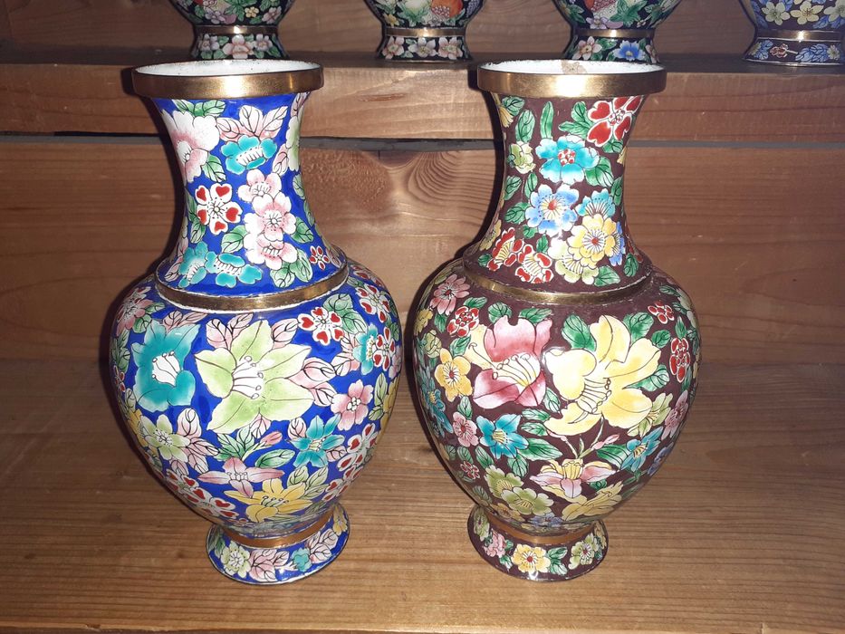 vaza cloisonne 21 cm