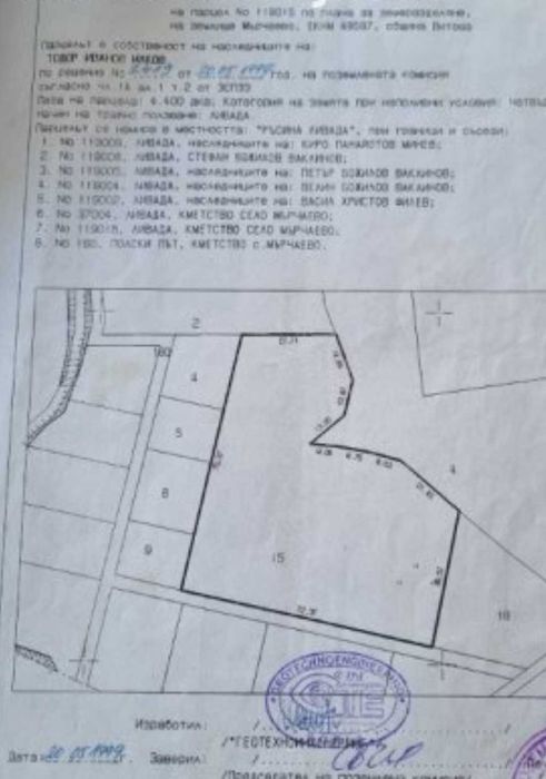 Продава се Парцел в с. Мърчаево, Област София-град - 4400 кв.м за 15 €/кв.м - Снимка #1