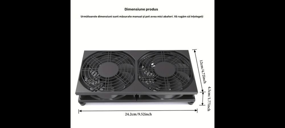 Cooler 2 ventilatoare / acvariu / calculator / router /etc