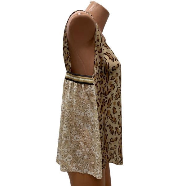 Дамска блуза TWINSET размер S леопардова щампа и дантела