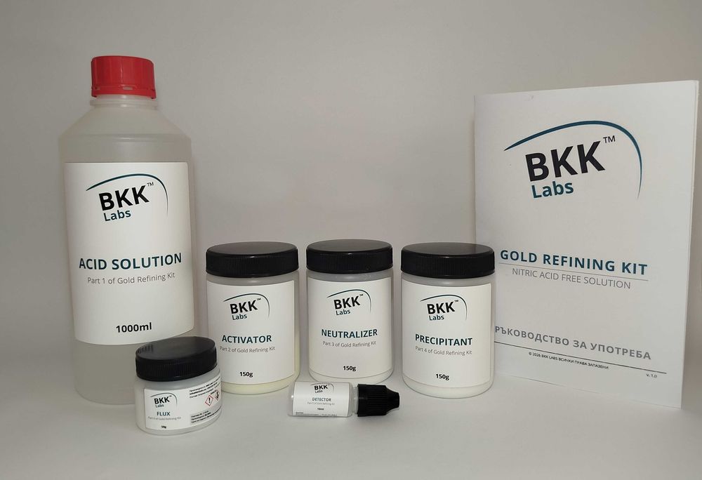 BKK Labs – GOLD REFINING KIT | Система за химическо рафиниране на злато