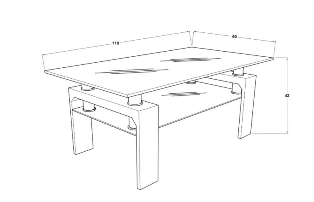 Холна маса черен гланц