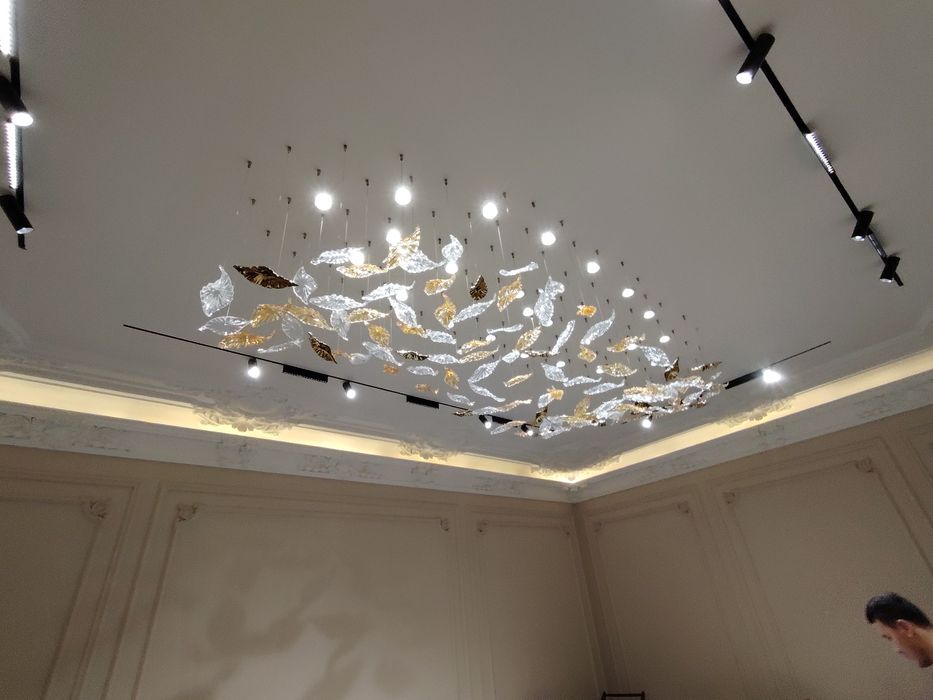 установка люстра и бра