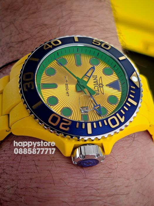 INVICTA Diver Yellow 46 mm, Инвикта нов ръчен часовник