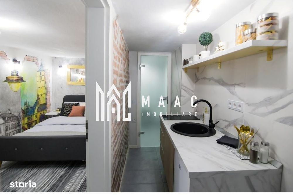 Garsonieră decomandată | Ultracentral Sibiu | 21 mp, finisată modern — fotografia 3