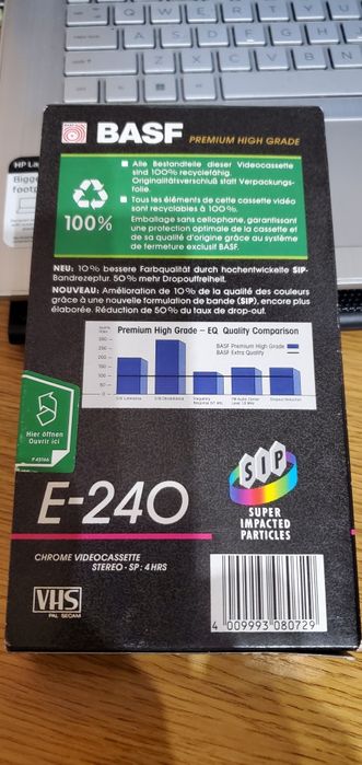 Продавам видеокасети BASF E-240 Chrome