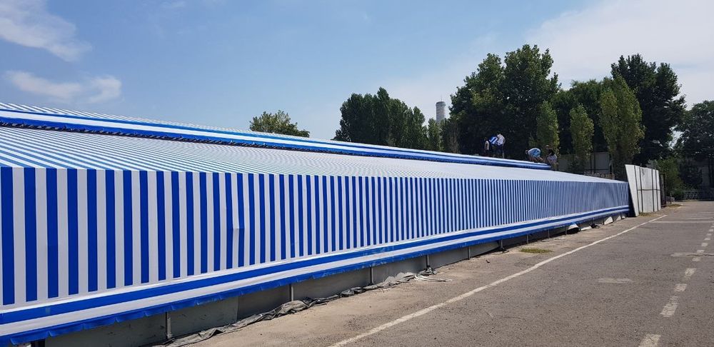 Баннер тент установка