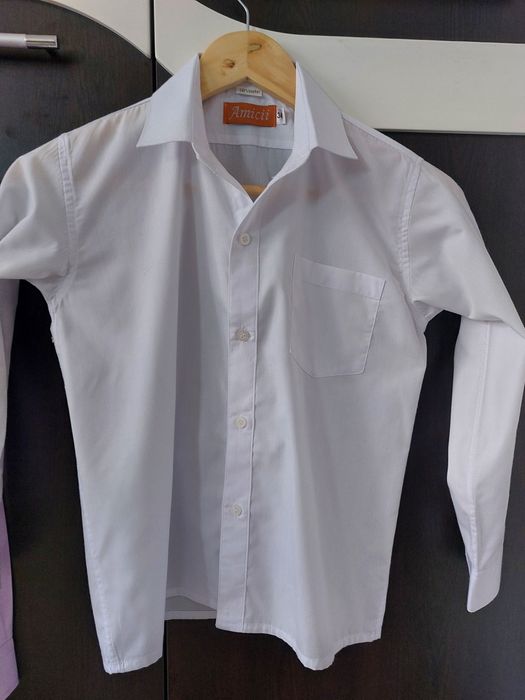 Cămașă copii, bumbac, albă