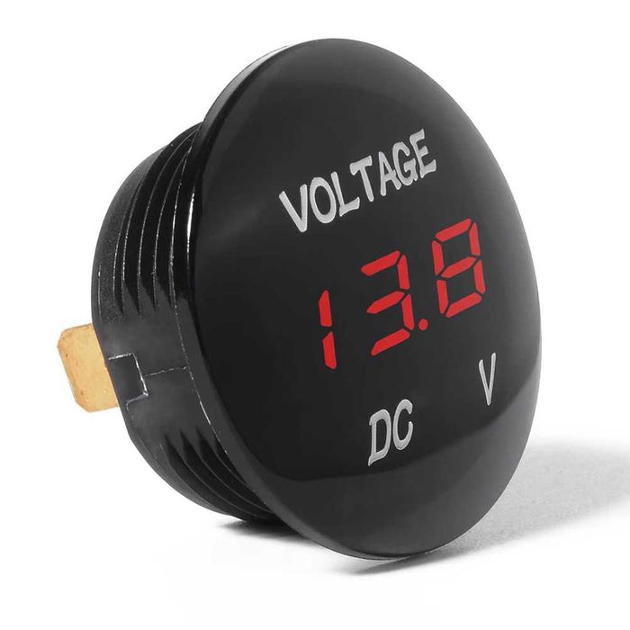 VOLTMETRU Auto Moto 12/24v Led digital rotund rosu verde albastru A083