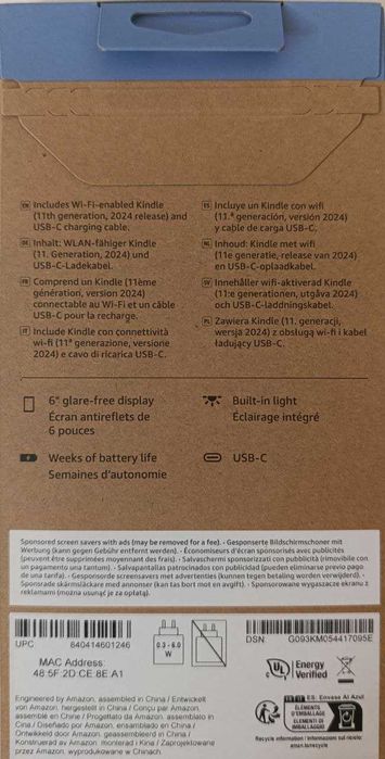 Kindle gen 11  16 Gb- электронная книга (читалка)