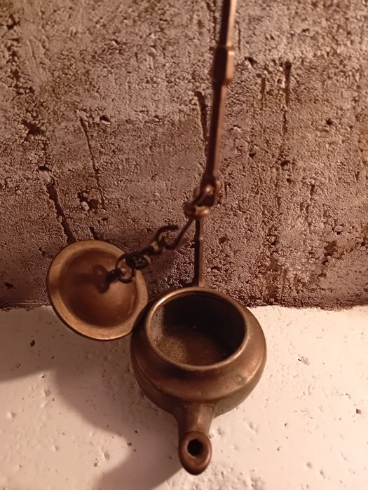 Opaiț, lampă ulei din alamă