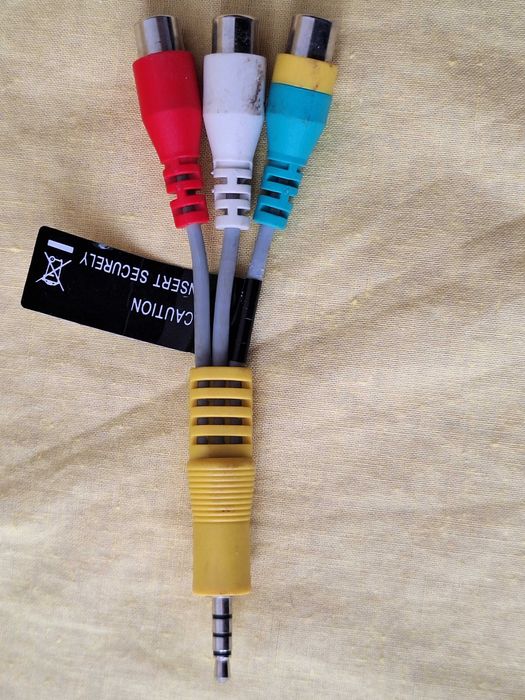 Cablu adaptor AV pentru Samsung TV, Tovbmup, 3 x RCA, 5", multicolor