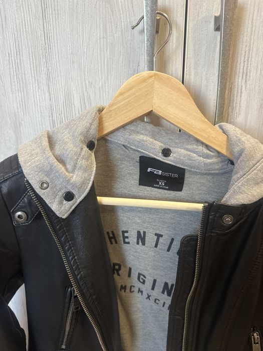 New Yorker, черно кожено дамско яке