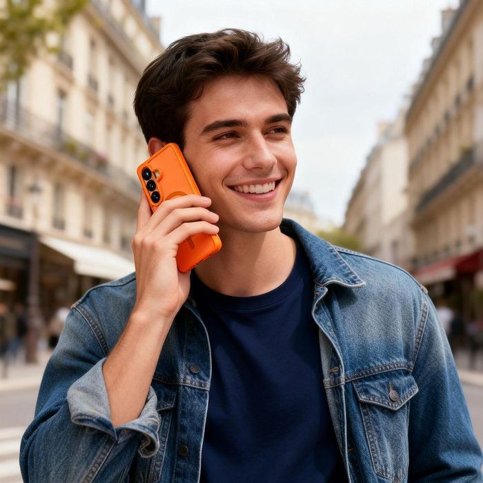 Кейс tech-protect magmat magsafe за samsung galaxy s26 – matte orange