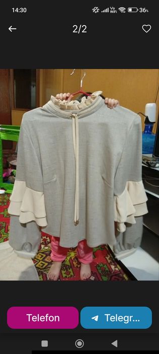 Koja 2xl  va kofta yupka  turetskiy