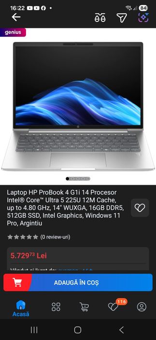 Laptop HP Probook 4 G1i C92QJET