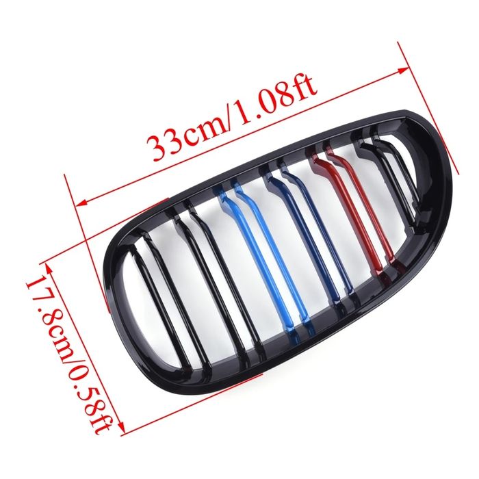 Grile Duble Bmw E60 E61 2003-2010 M Negru lucios Culori M