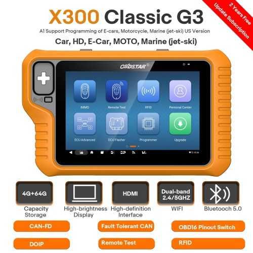OBDSTAR X300 G3 Aparat Chei Auto/Moto/Camioane +Cheia SIM+Cabluri Moto