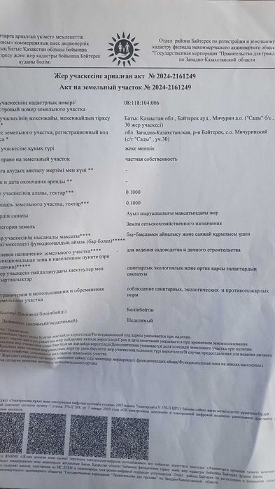 Земельный участок 10соток