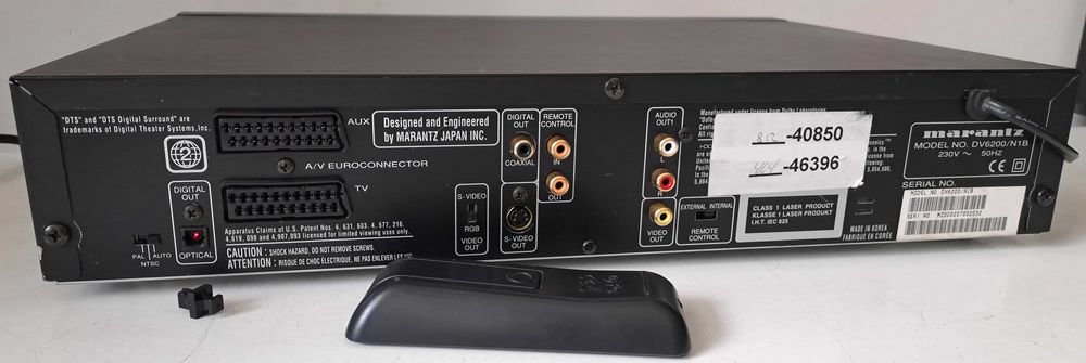 Marantz DV 6200 DVD Player Premium – HDCD – Aluminiu Negru Periat - cu telecomanda
