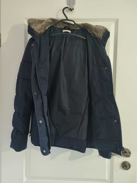 Geaca iarna, culoare bleumarin