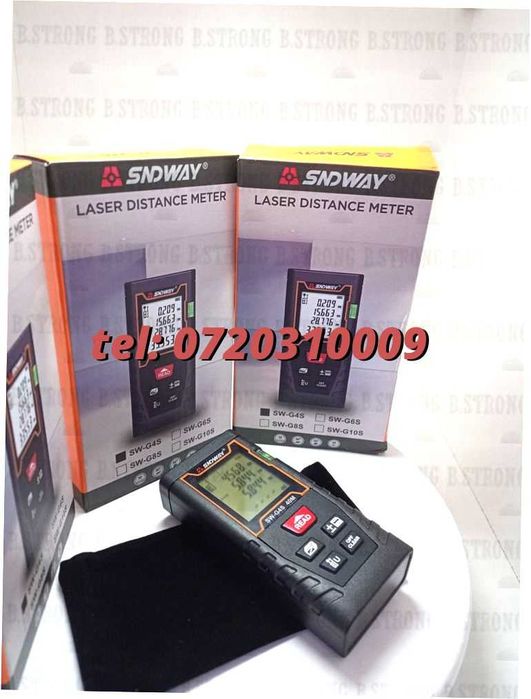 Ruleta Laser 40m Sndway Digital Portabil Usor De Manipulat