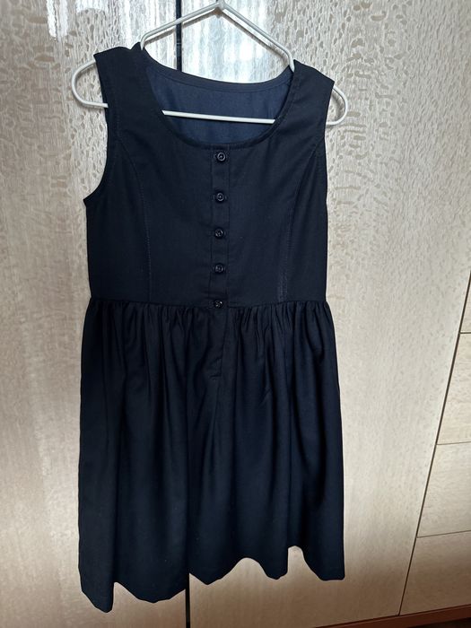 Синий сарафан школьный 116-122 см