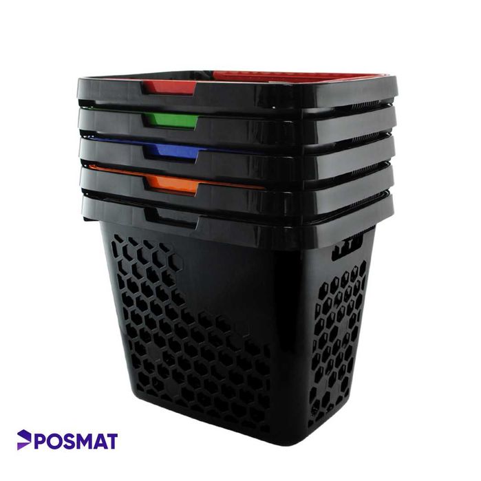 Корзина-тележка пластиковая TECHNO XL, 80 литров. Ценник. Sennik.