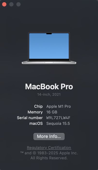 MacBook Pro 14 M1 Pro 16/512