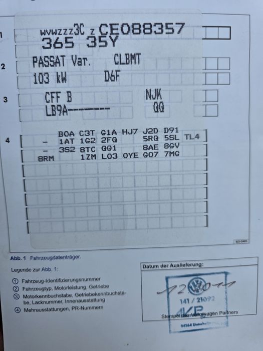 Bara fata Usa passat b7 cod LB9A  alb haion