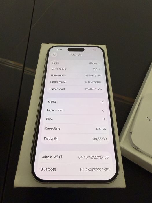 Iphone 15 Pro Silver-128 GB