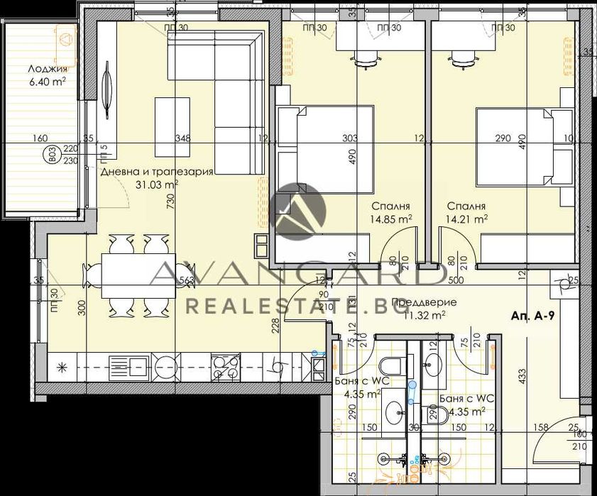 Продава се Тристаен апартамент в Пловдив, Кършияка - 121 кв.м за 1289 €/кв.м - Снимка #8