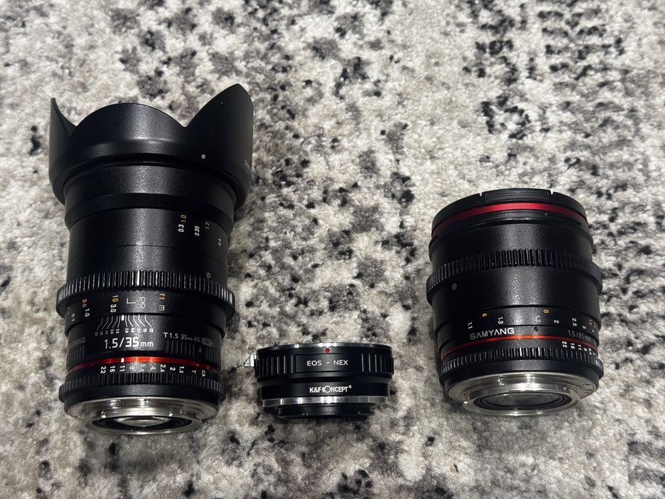 Obiectiv 35mm si 85mm Samyang Canon/Sony Cinematice