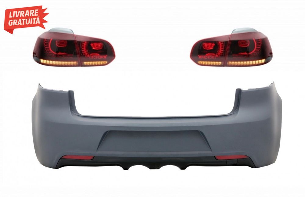 Bara Spate cu Stopuri Full LED VW Golf 6 VI (2008-2013) R20 Design Ros