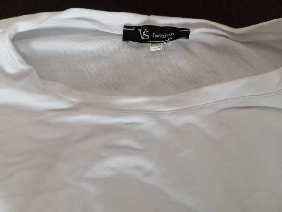 Къса бяла блузка/кроп топ