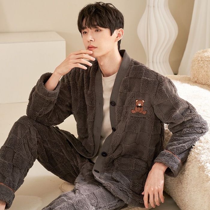 Флисовый костюм пижама теплая